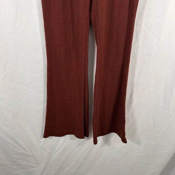 LA Hearts Pacsun Pants Women's Medium Brown Flared Ribbed Pull On Stretchy - Picture 3 of 8